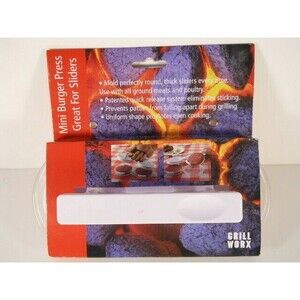 Grill Worx Double Mini Hamburger Burgers Press